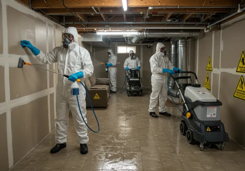 Basement Moisture Removal and Structural Drying process in Burnham, IL